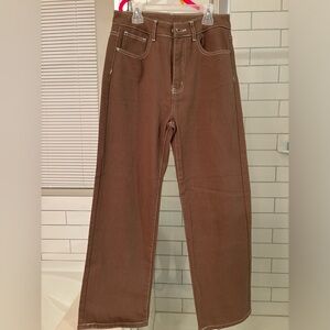 Brown denim jeans, women’s size 6